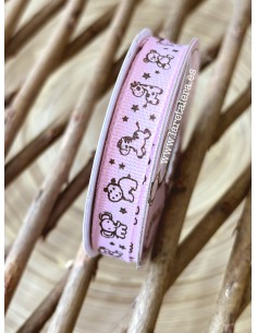 Cinta Animalitos Rosa 2 m