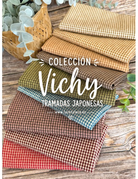 Precortado Vichy 9 telas 25 cm x 110 cm – Tramadas Japonesas Diamond