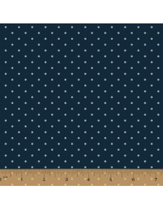 Tela Lunares Azul Marino -...